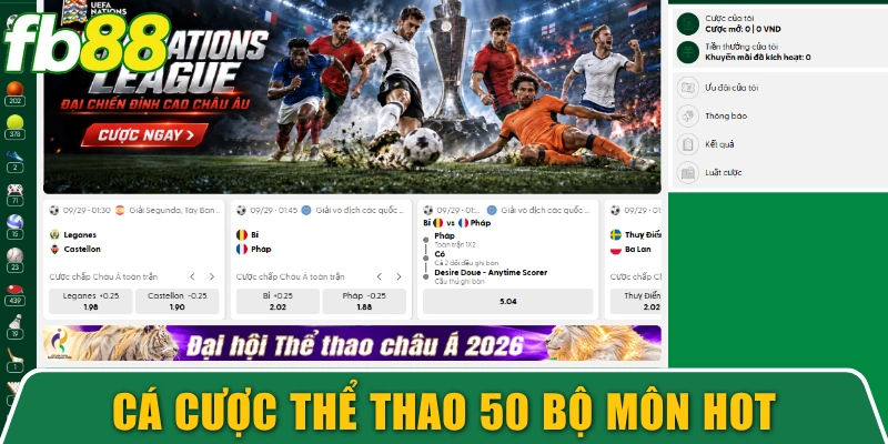 Trang Chủ 5 Cá cược thể thao với 50 bộ môn hot nhất